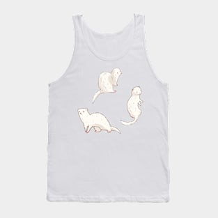 White Ferrets illustration Tank Top